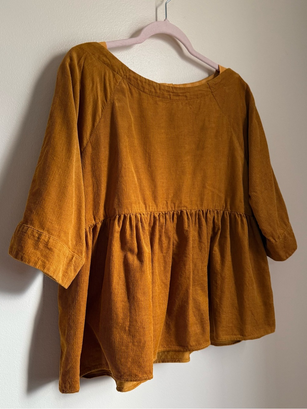 Maeve by Anthropologie Maria Mustard Yellow Corduroy Top Size XS